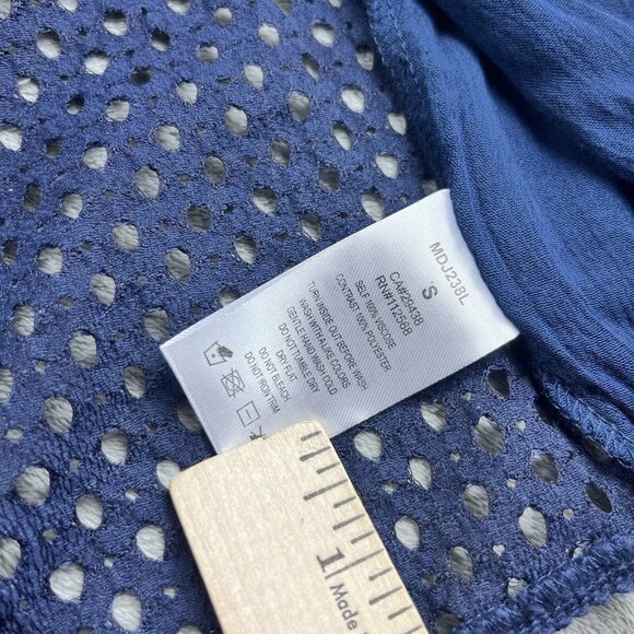 Miss Me Cardigan Women Small Blue White Embroidered Desert Dreamer Tassel Kimono - Picture 4 of 9